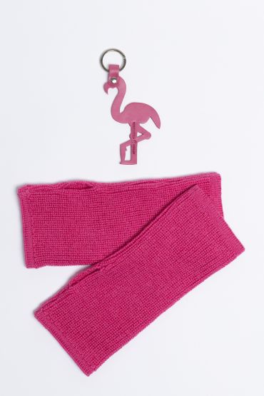 Gift Combo Woolish x Stella Soomlais keychain pink flamingo