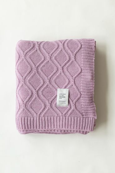 Royal merino throw violet