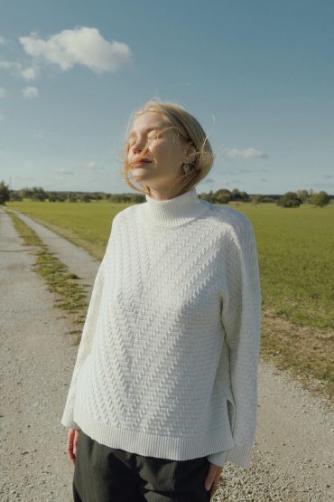 Taika merino sweater white