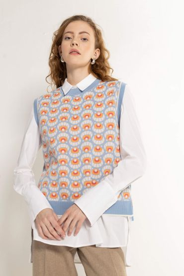 Scallop meriino vest